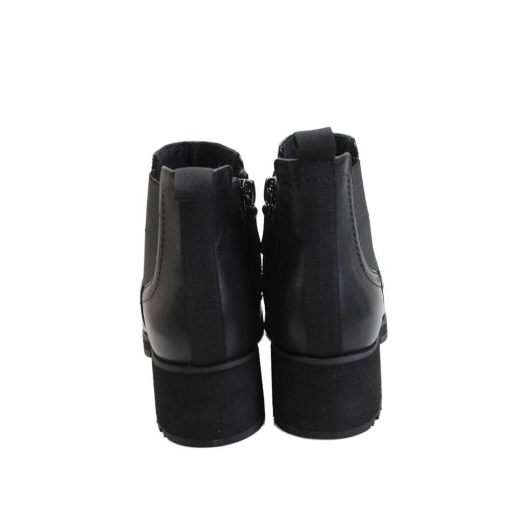 Munro Womens Leather Stretch Inset Darcy Ankle Boots Black Size 10 Medium - Picture 3 of 5